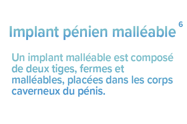 Un implant malléable est composé de deux tiges, fermes